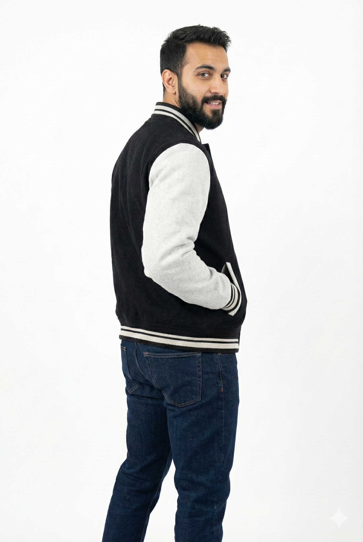 Black Varsity Jacket For Men